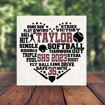 Personalized Softball Team Player Sign Senior Night Awards Banquets Gift